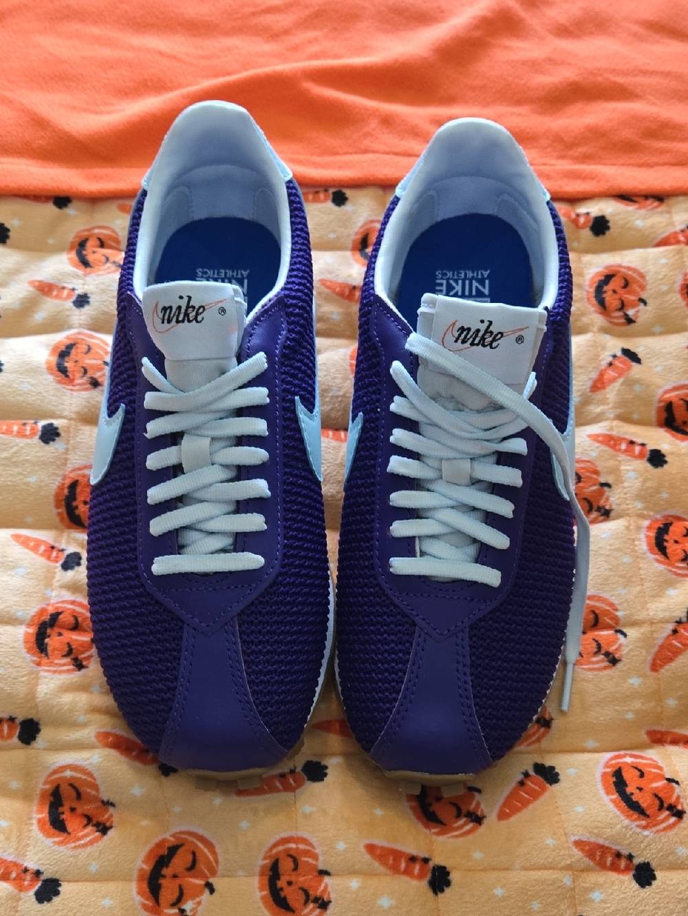 Nike Purple Mesh Sneakers with White Swoosh and Laces